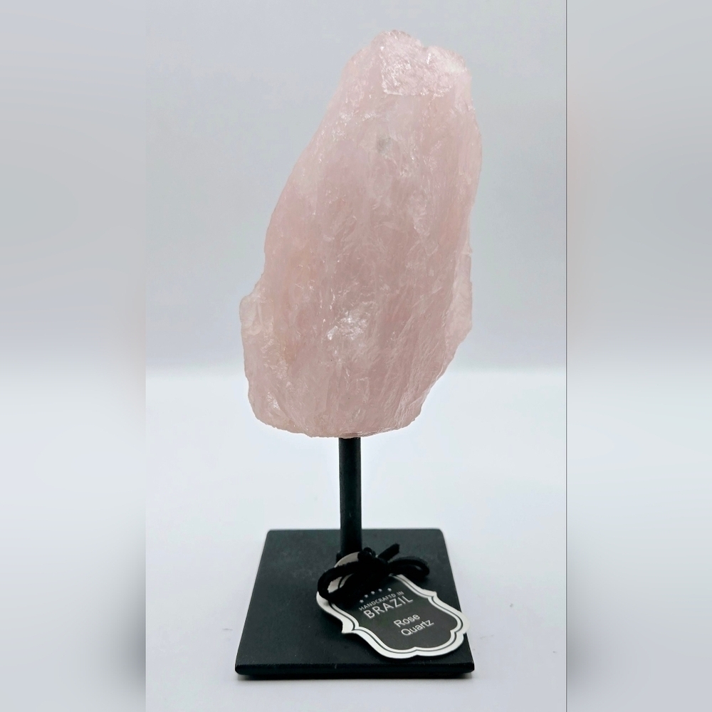 Rose Quartz Crystal on Stand Brazil 1.4lb 6" Healing Love Stone - Picture 4 of 9